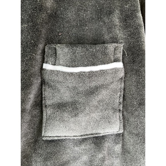 House of Harlow Black Stretch Velour‎ Button Collared Pajama PJ Top Cozy  Luxury - Picture 4 of 6